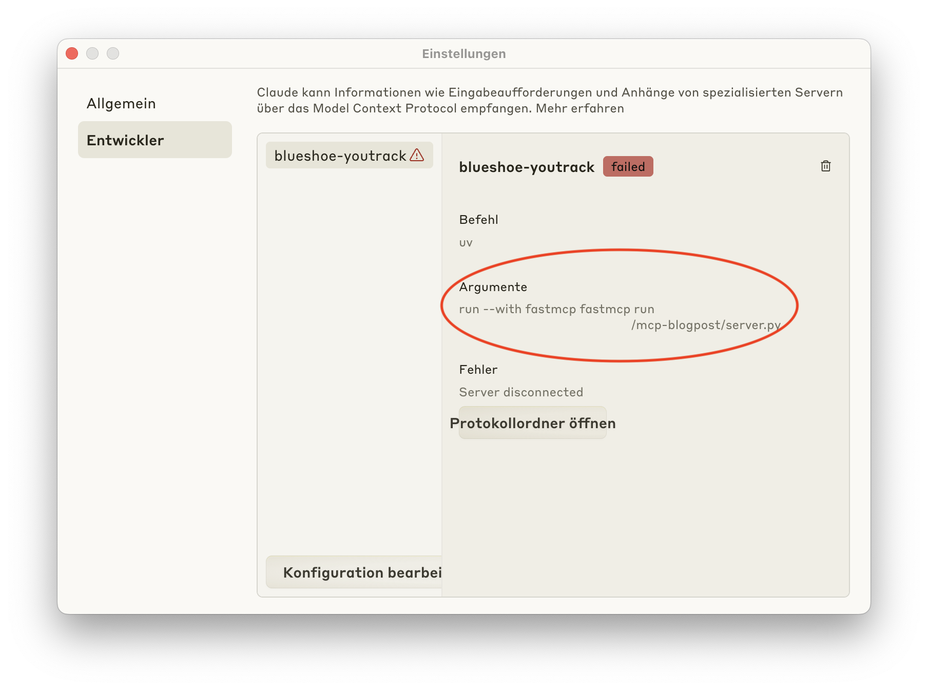 Claude Desktop fastmcp Installation